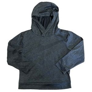 Boy’s NIKE SWOOSH Dri Fit Hoodie Kids Sportswear 6/7 yrs Charcoal